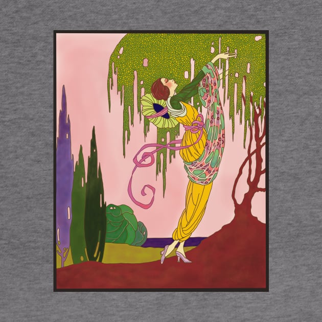 Art Nouveau Lady (on pink) by Soth Studio